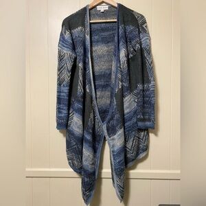 Knox Rose Blue and Gray Women's Cardigan